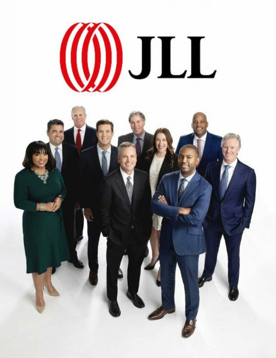 JLL Team Advertisement with Diverse Professionals