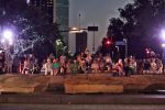 Dancers performing outside at One Arts Plaza Prashe runway show